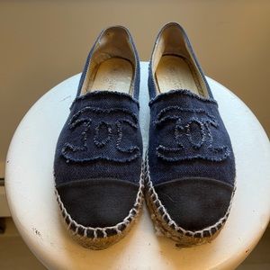 CHANEL Canvas Espadrilles Size 39
